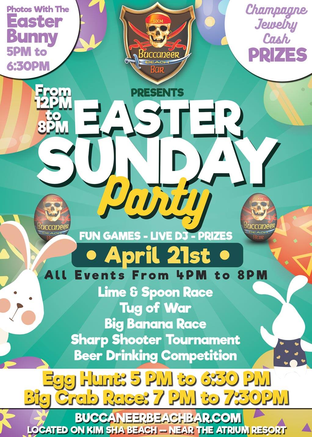 Easter Sunday Party at Buccaneer Beach Bar • St.Maarten Events