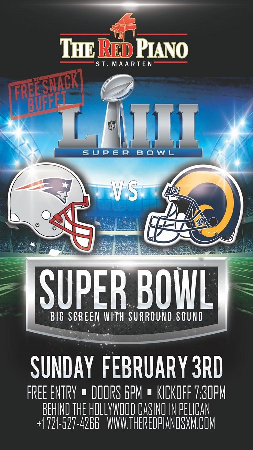 Super Bowl at The Red Piano | St Maarten Events