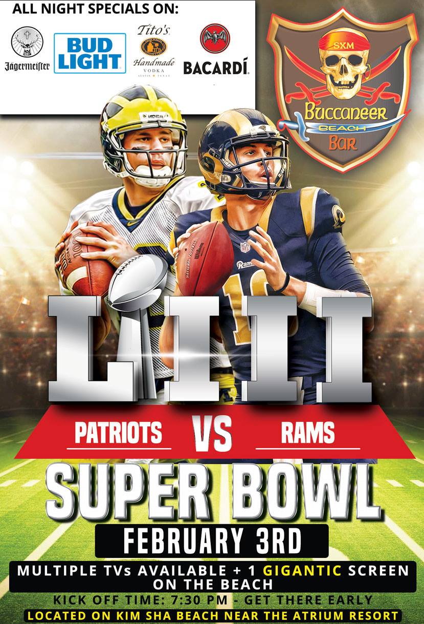 Super Bowl at Buccaneer Beach Bar | St Maarten Events