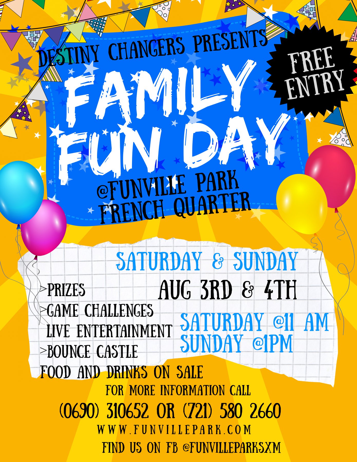 Family Fun Day @ FunVille Park | St Maarten Events