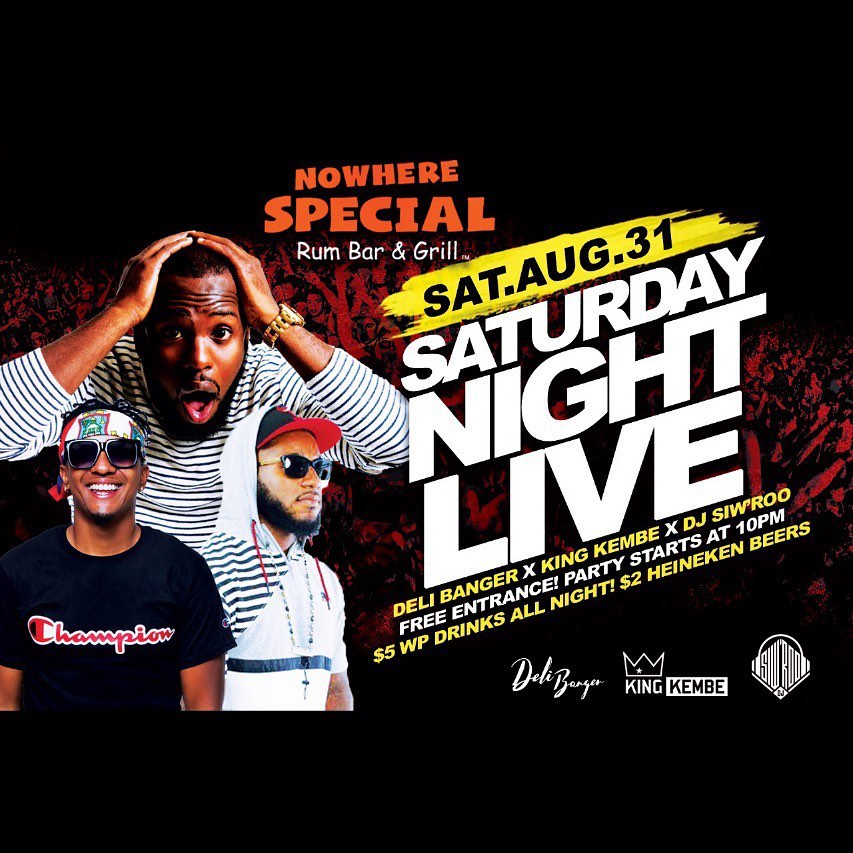 Saturday Night Live @ No Where Special | St Maarten Events