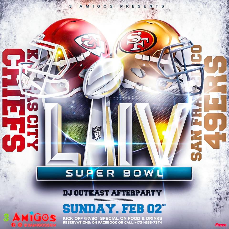 Super Bowl Liv at 3 Amigos | St Maarten Events